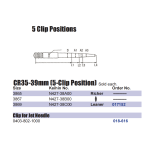           12.C Keihin CR Jet Needle CRS N427-38 (5 clip position)  CR SPECIAL 35 37 39