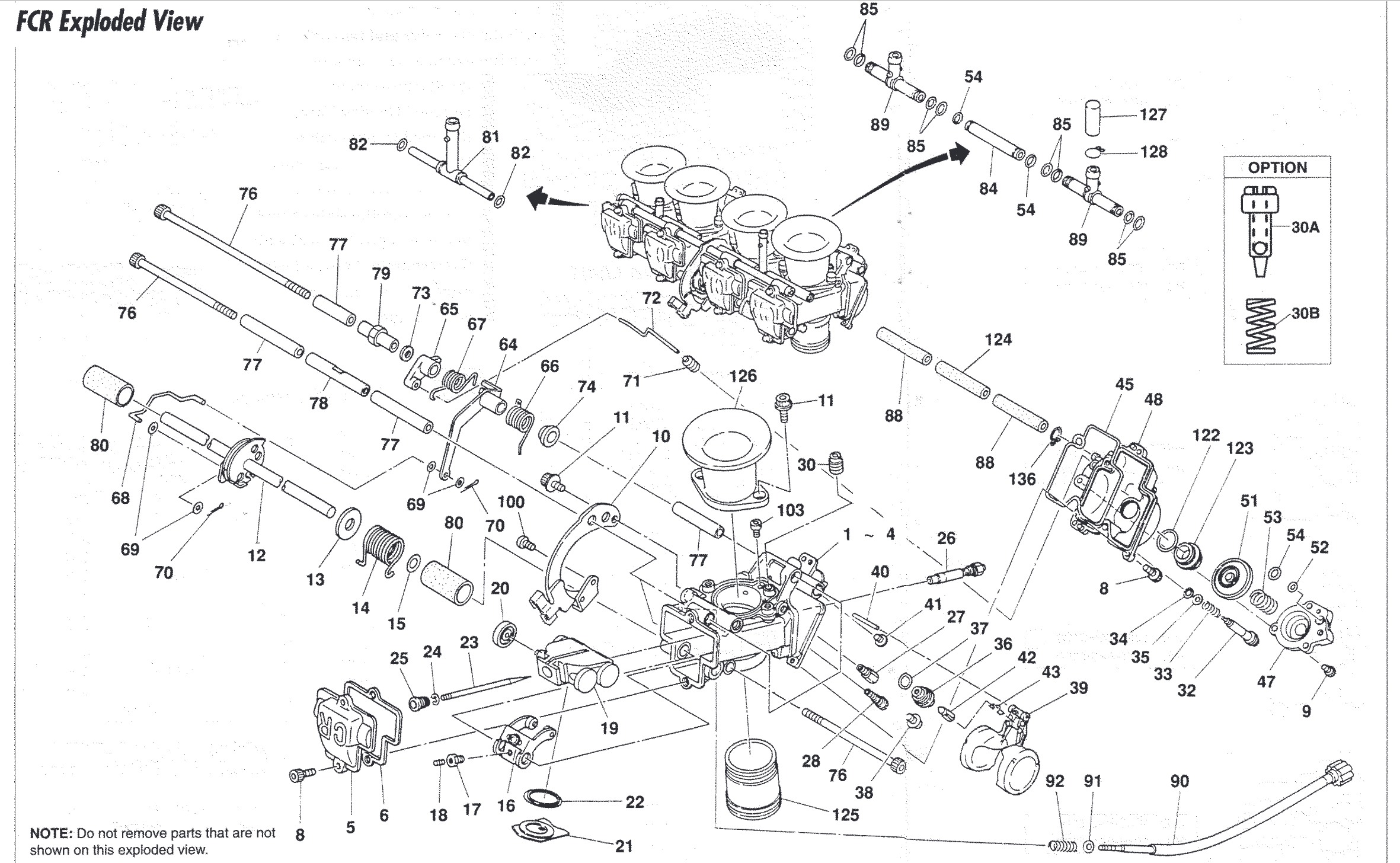 Diagram Part # 122 O-Ring Drain Bolt Keihin FCR Carburetor 